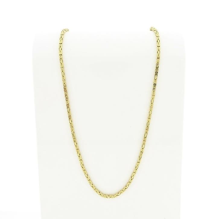 Gouden koningsketting, Handtassen en Accessoires, Kettingen, Goud, Gebruikt, Goud, Ophalen of Verzenden