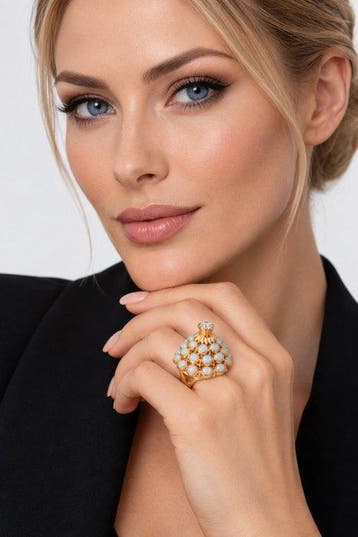Ring - 14 karaat Geel goud, Exclusieve 14-karaats geelgouden, Handtassen en Accessoires, Nieuw
