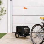 vidaXL Hondenfietstrailer oxford stof en ijzer zwart, Verzenden, Nieuw