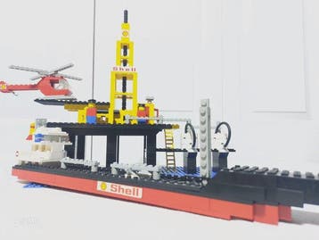 Lego Set - 373 - Classic Town, Legoland - Shell boorplatform, Nieuw