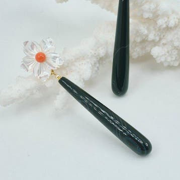 Bloedkoraal - Zilver, Verguld - Oorbellen - ONYX