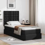 vidaXL Opbergbed met LED met matras Zwart 90 x 200 cm, Verzenden