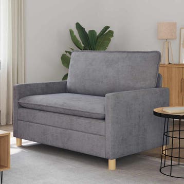 vidaXL bank / zetel Lichtgrijs 126 x 81 x 87,5 cm Polyester, Verzenden, Nieuw