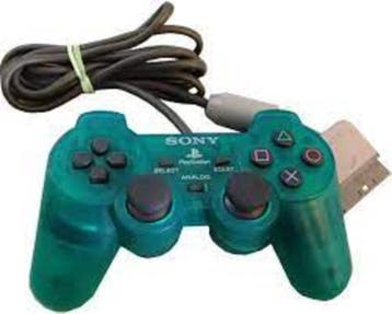 Sony PS2 Controller Dualshock 1 Transparant Groen, Ophalen of Verzenden, Zo goed als nieuw