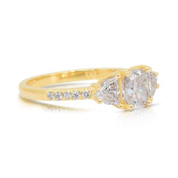 Bague - 18 carats Or jaune - 1.50ct. tw. Diamant (Naturelle)