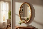 Spiegel - Verguld hout - ovalvormig