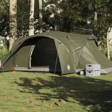 vidaXL Koepeltent 6-persoons waterdicht olijfgroen, Verzenden