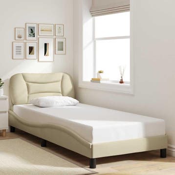 vidaXL Bedframe zonder matras Hvar 80x200 cm stof, Verzenden