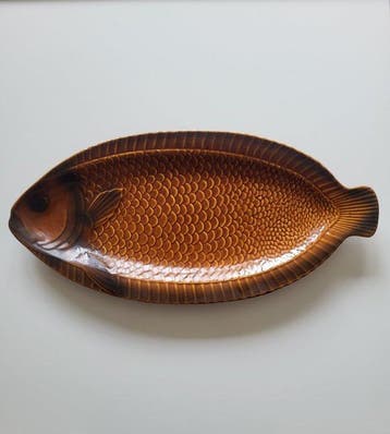 Sarreguemines - Assiette (4) - Fischplatte - Faïence,