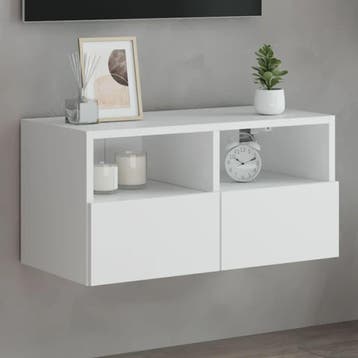 vidaXL Tv-wandmeubel 60x30x30 cm bewerkt hout wit, Verzenden, Nieuw