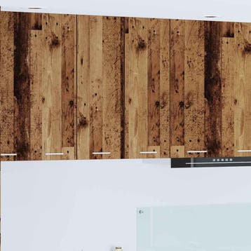 vidaXL Hangkast Oud Hout en Wit 30 x 31 x 80 cm Bewerkt hout, Verzenden
