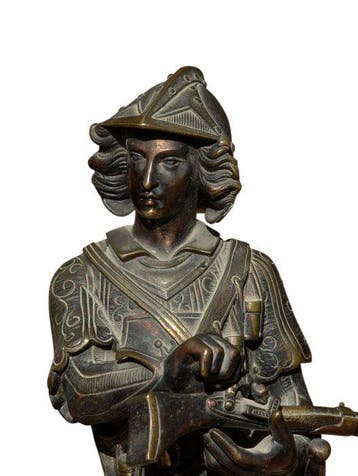 Beeld, Soldier - 33 cm - Brons