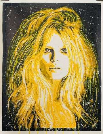 Joaquim Falco - BRIGITTE BARDOT IN YELLOW-WHITE