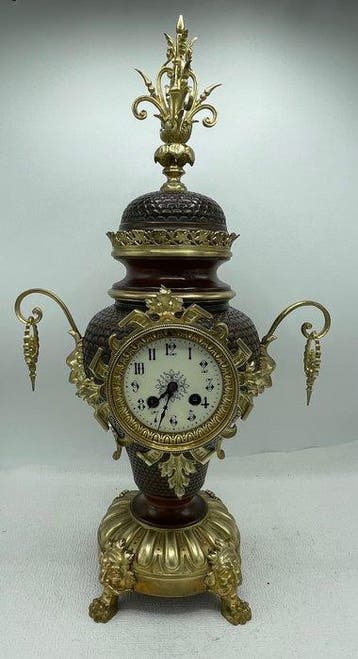 Vaasklok - Brons, Glas - 1850-1900 - Vaasklok
