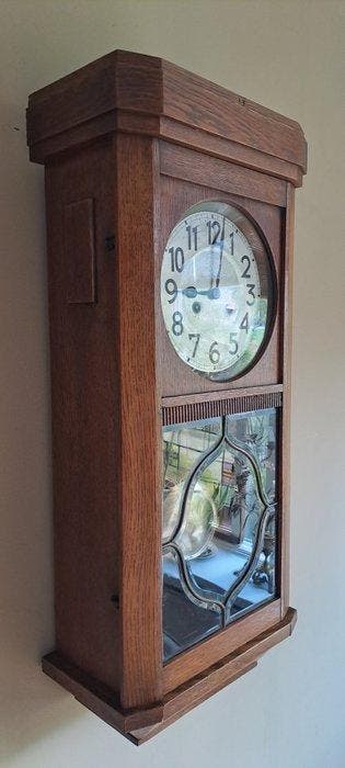 Horloge emboîtée - Art déco bois de chêne - 1920-1930 -