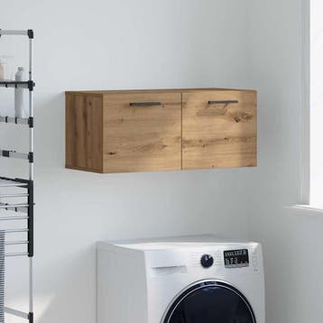 vidaXL Wandkast 80 x 36.5 x 35 cm Bewerkt hout artisanaal, Huis en Inrichting, Kasten | Overige, Verzenden, Nieuw