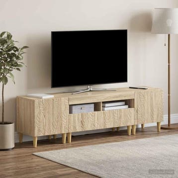 vidaXL 3-delige LED TV-kast DELFT Sonoma Eiken Bewerkt hout, Verzenden