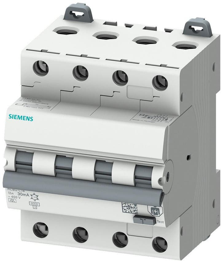 Siemens 4P RCBO Aardlekautomaat 16A 30mA Type A 6kA -, Bricolage & Construction, Électricité & Câbles, Envoi