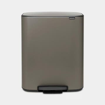 Brabantia Bo Prullenbak - 60 liter - Platinum — nieuw, Verzenden
