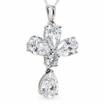 Zonder minimumprijs - Hanger - 14 karaat Witgoud - 2.39ct.
