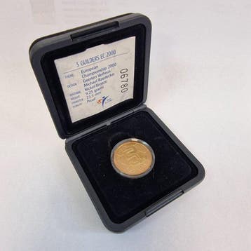 Nederland. Beatrix. 5 Gulden 2000 EK vijfjes met klein en