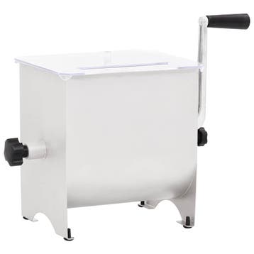 vidaXL Vleesmixer met deksel handmatig roestvrij staal, Verzenden, Nieuw