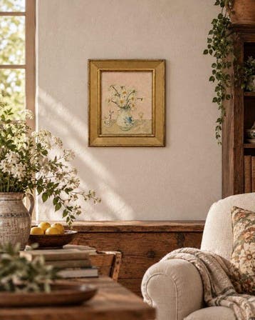 Francesc Riera Serra (1924-2001) - Flores estilo Van Gogh