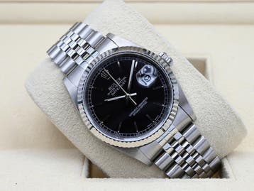 Rolex Datejust Ref. 16234 Year 1997 (Box & Papers), Handtassen en Accessoires, Horloges | Heren, Staal, Rolex, Polshorloge, Ophalen of Verzenden