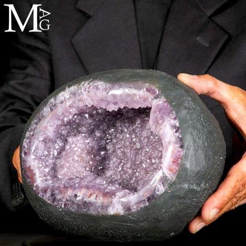 Natuurlijke amethistgeode – Bijzondere dieppaars