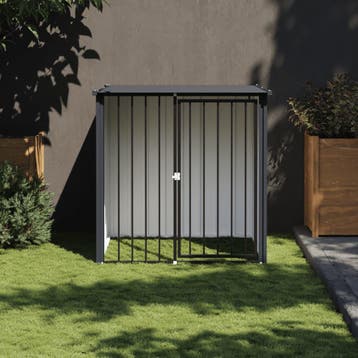 vidaXL Hondenhok met dak 110x103x109 cm gegalvaniseerd staal, Verzenden