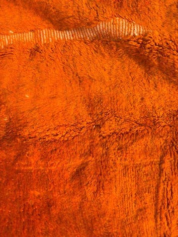 Luxury Beni M’rirt Moroccan Rug – Handwoven Orange Wool, Nieuw