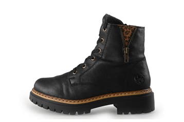 Rieker Veterboots in maat 38 Zwart, Kleding | Dames, Schoenen, Verzenden, Zwart, Overige typen, Zo goed als nieuw