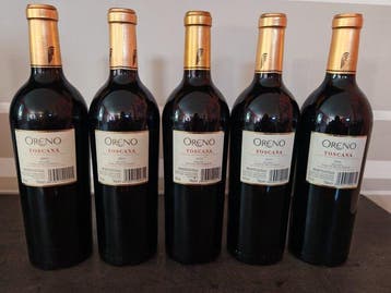 2012 , 2013, 2014, 2015 & 2016 Tenuta Sette Ponti Oreno -, Verzamelen, Wijnen, Nieuw