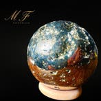 Prachtige bol van pyriet Bol - Hoogte: 60 mm - Breedte: 60