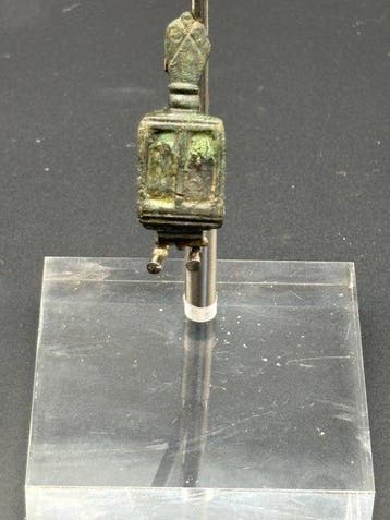 Romain antique, Empire Bronze Fibule décorée — IIe–IIIe