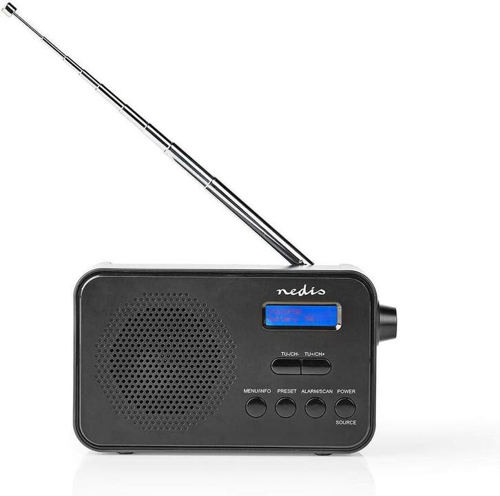 Nedis - DAB + radio - Draagbare uitvoering - DAB+ / FM - 1.3, Audio, Tv en Foto, Radio's, Nieuw, Verzenden