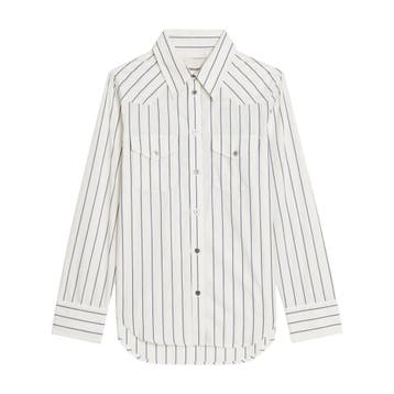 Zadig & Voltaire • gestreepte blouse met logo • XS, Verzenden