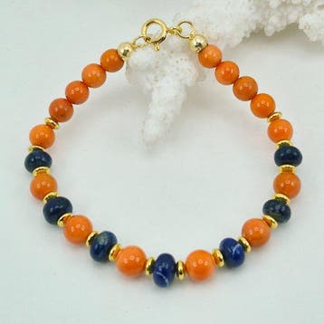 Corail - Argent, Plaqué or - Bracelet - CORALLO MEDITERRANEO, Nieuw