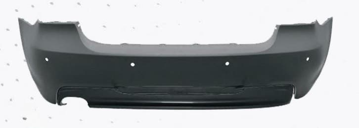 BMW E90 05-11 achterbumper M-Tech – dubbel links + PDC, Autos : Pièces & Accessoires, Carrosserie & Tôlerie
