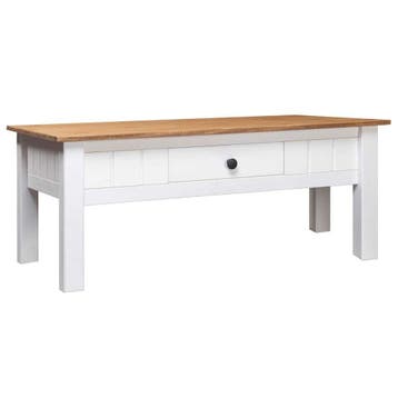 Salontafel Panama wit - Retour deal! Sla nu toe, Huis en Inrichting, Tafels | Salontafels, Gebruikt, 100 tot 150 cm, Verzenden