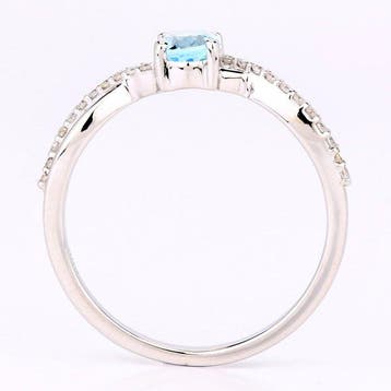 Zonder minimumprijs - Ring - 14 karaat Witgoud - 0.57ct. tw., Nieuw