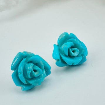 Turquoise - 18 karaat - Geel goud - Oorbellen - TURCHESE