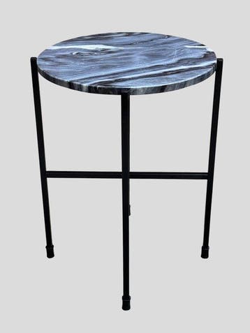 Bijzettafel - Marmer, Metaal