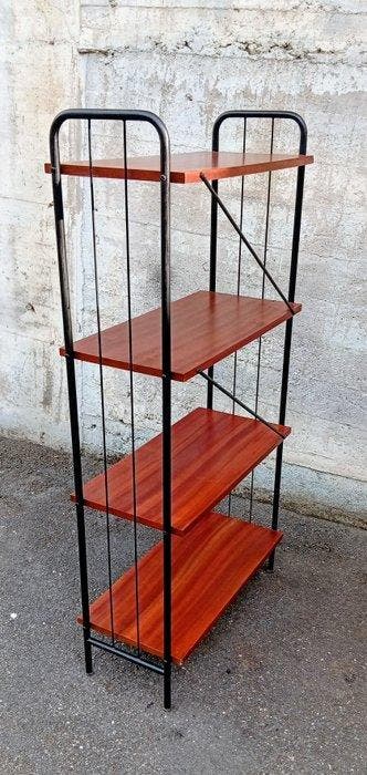 Boekenkast - hout en ijzer - Boekenkast van teak