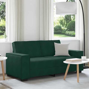 vidaXL Tweezitsbank / zetel 180x78x84 cm fluweel donkergroen, Verzenden