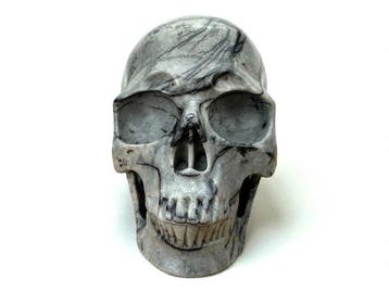 Réseau Memento Mori* Jasper Crâne sculpté - Jasper - 9.5 cm, Antiquités & Art