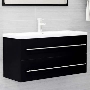 vidaXL 804719  Wastafelkast 100x38,5x48 cm bewerkt hout, Verzenden, Nieuw