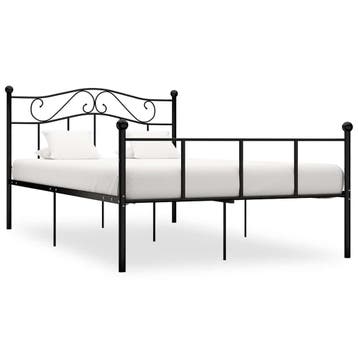 Zwart metalen bed 120x200 | Retour deal | Knallerprijs, Huis en Inrichting, Slaapkamer | Bedden, Verzenden, Zwart, Zo goed als nieuw