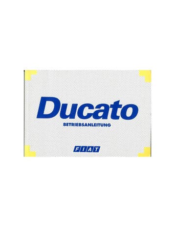 1998 FIAT DUCATO INSTRUCTIEBOEKJE DUITS, Ophalen of Verzenden