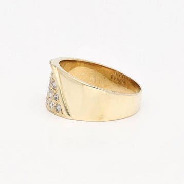 Ring - 18 karaat Geel goud Diamant (Natuurlijk)